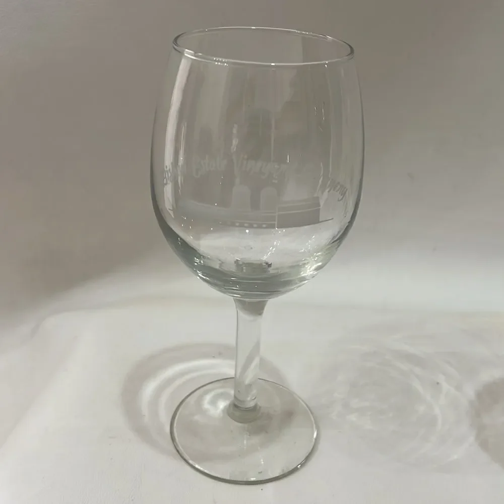 Bishop Estate Wine Glass 8 Oz Vineyard & Winery Elegant Drinkware for Dining